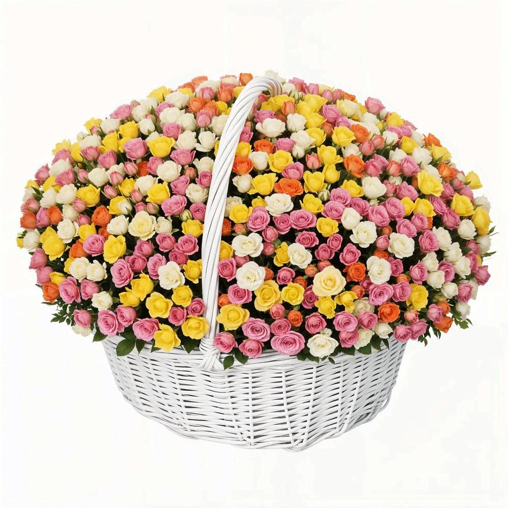 Премиум корзина Кустовых Роз в Советской Гавани Премиум букет из: Розы в Советской Гавани