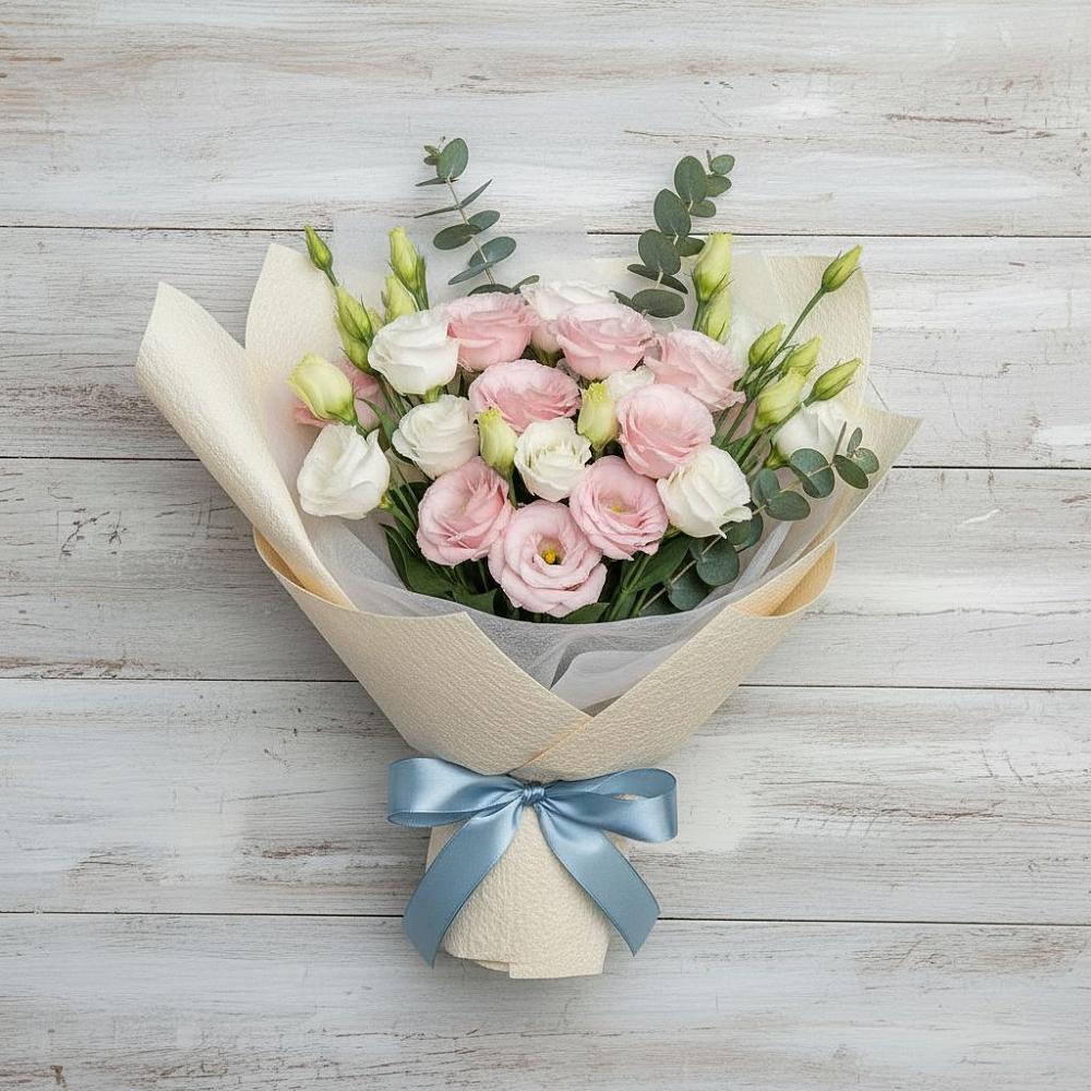 Букет цветов из: Лизиантусы в Советской Гавани